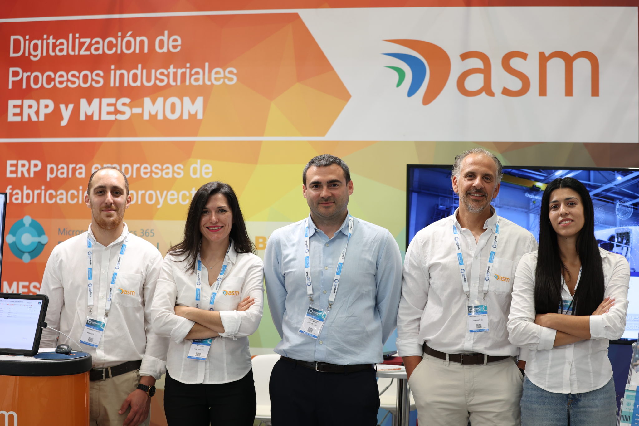 stand y compañeros de asm soft en Mindtech 2025